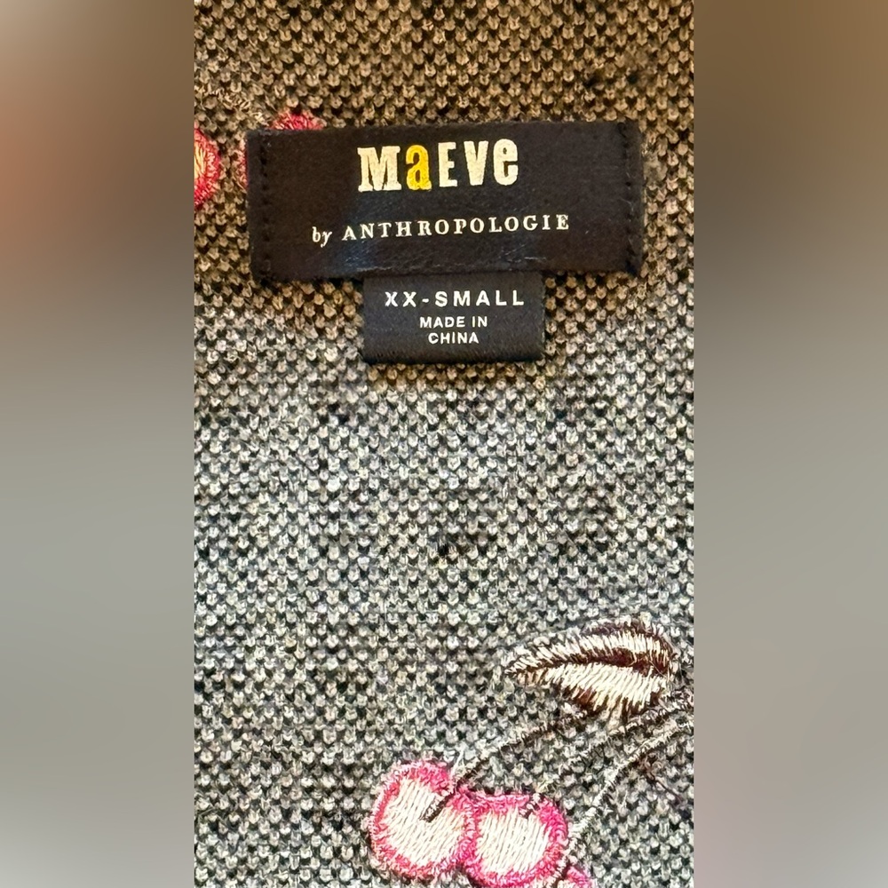 Maeve by Anthropologie Sleeveless Mock Neck Sweater Tank Black White Gingham XXS - Picture 2 of 16